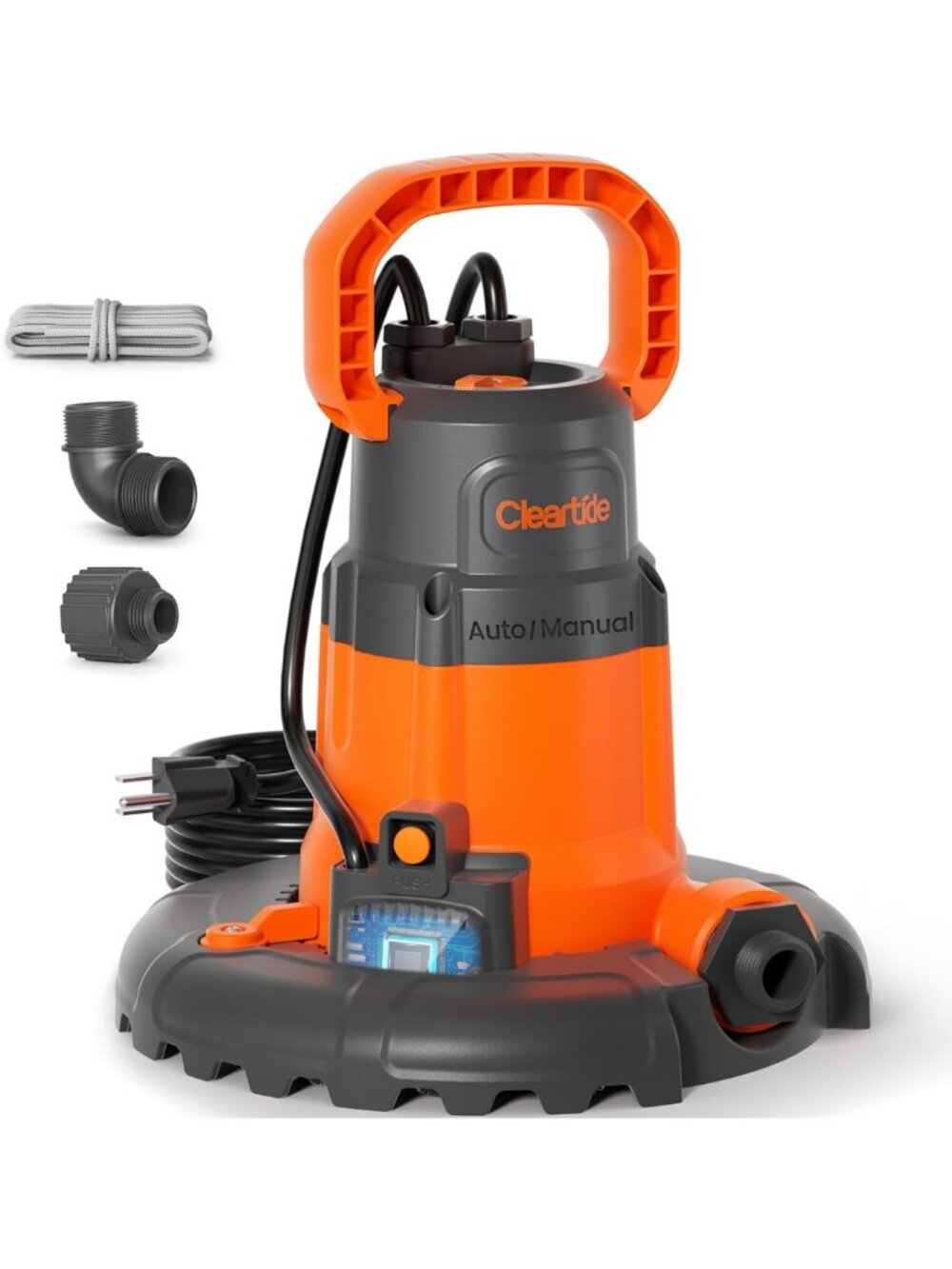 Automatic Submersible Pool Cover Pump - 1/4 HP, 2160 GPH, Auto On/Off, Freeze